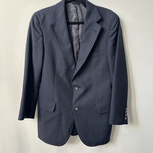 VTG Polo University Club Ralph Lauren Jacket Mens 40 Navy Blazer Pinstripe Coat